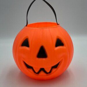 Vintage Carolina Enterprises 1980s Pumpkin Bucket